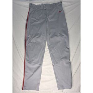 NIKE TEAM Baseball Pants Men's XL Grey Red